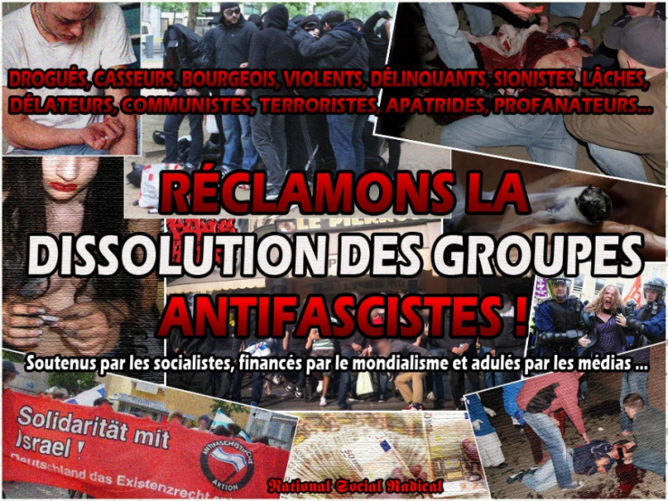 réclamons la dissolution des groupes antifascistes