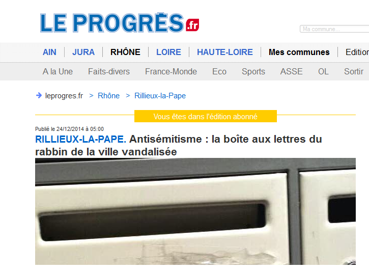 le_progres_boite_a-lettre_rabbin-antisemitisme_rilleux-la-pape.png
