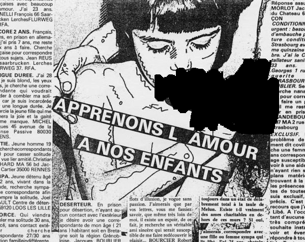 Quand Libération faisait ouvertement la publicité du viol des enfants, avec la toujours active complicité de leur République.