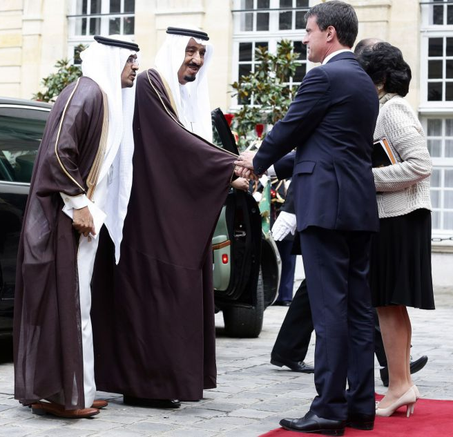 Le prince Salman et Manuel Valls à la fin de l'été 2014.