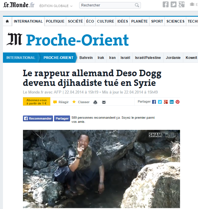 Deso Dogg désinformation mort Le Monde