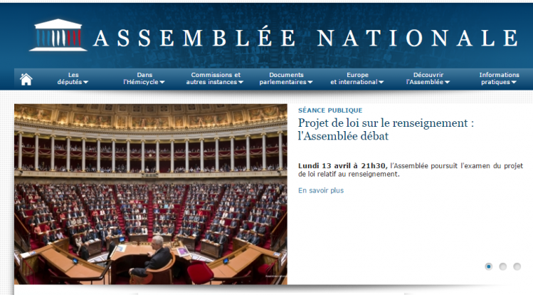 Présentation mensongère sur le site de l'Assemblée nationale