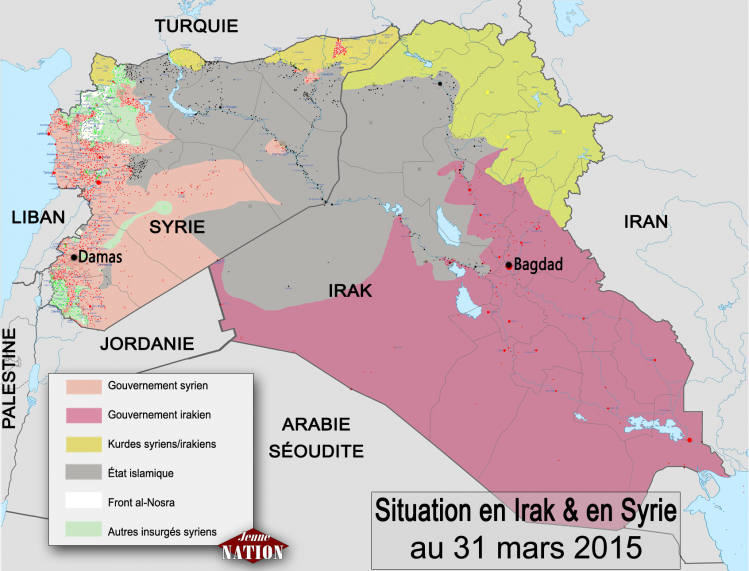 Situation en Irak et en Syrie au 31 mars 2015