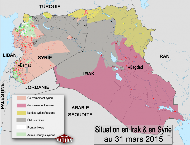 Situation en Syrie et en Irak à la fin du mois d'avril 2015