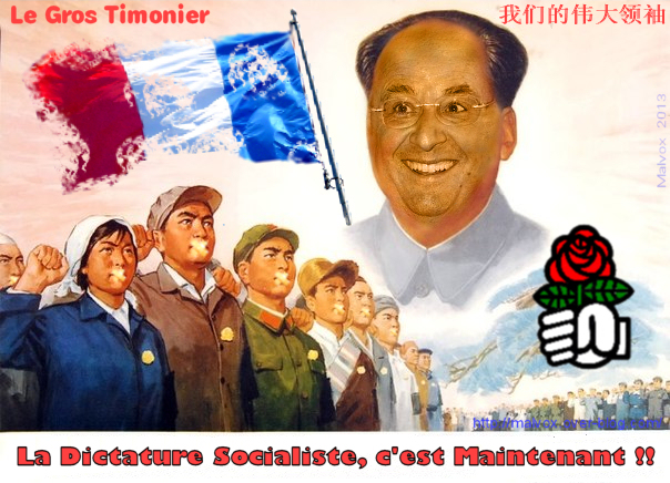 François Mao Zedong Hollande - le gros Timonier Dictature socialiste Mao
