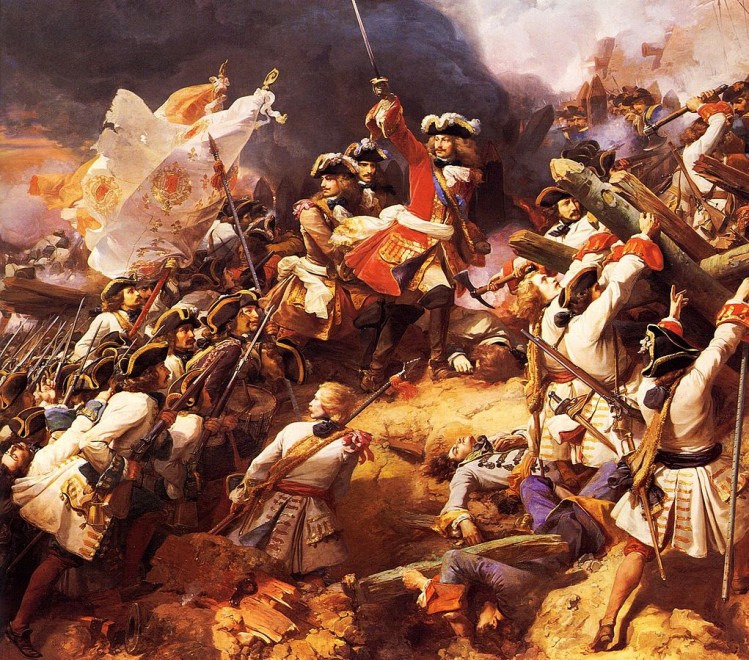 Bataille de Denain, huile sur toile de Jean Alaux 1839