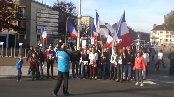 La manifestation des Calaisiens en colère le 31 octobre 2015