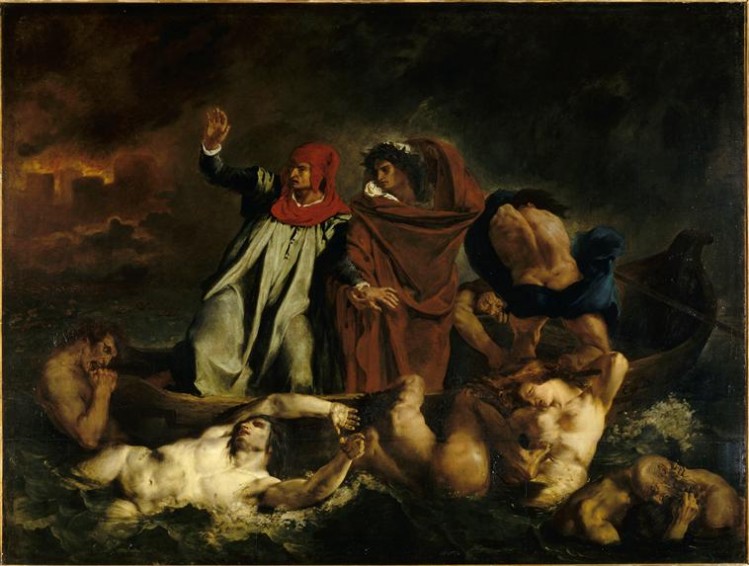 Eugène Delacroix, La Barque de Dante (1822)