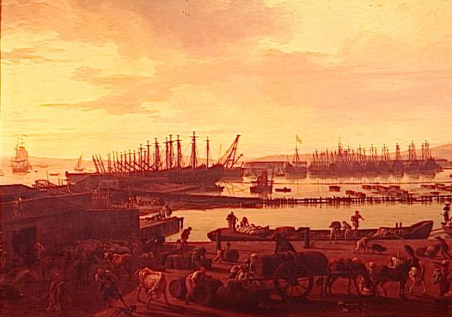 Joseph Vernet, Troisième vue de Toulon, vue du vieux port, prise du côté des magasins au vivres (1756)